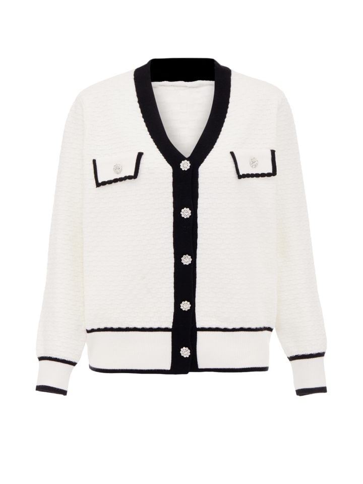 

Женский кардиган в белом и черном цветах faina