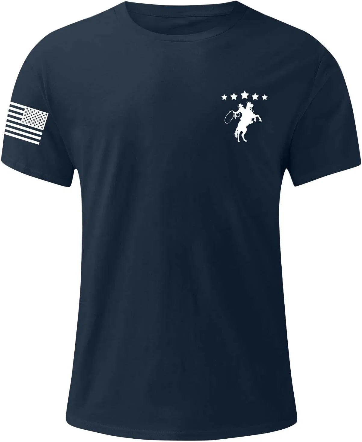 Футболка мужская с американским флагом, 1-blue