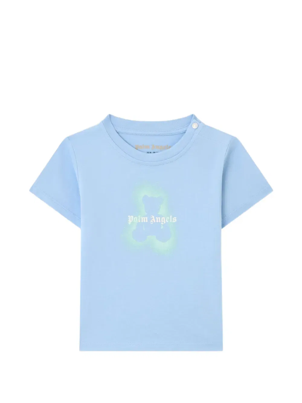 Футболка с изображением медведя-спрей Palm Angels Kids, синий