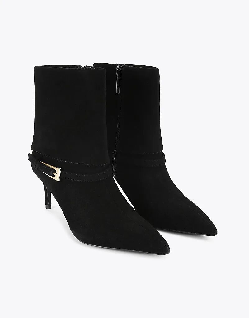 Ботильоны KG Kurt Geiger Trinity средней высоты из черной замши — фото 2