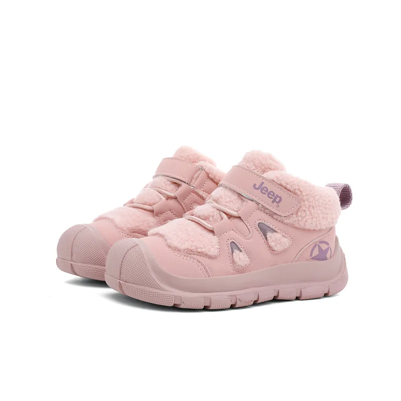 Утепленные противоскользящие износостойкие ботинки для детей Jeep, Pink Thin Cotton — фото 4