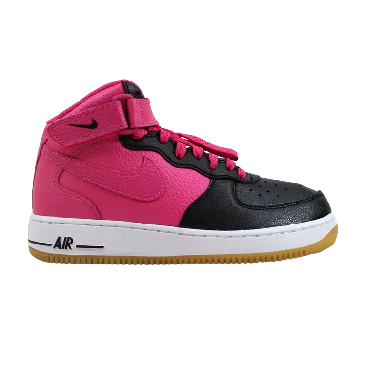 

Кроссовки Nike Air Force 1 Mid GS 'Black Vivid Pink', розовый