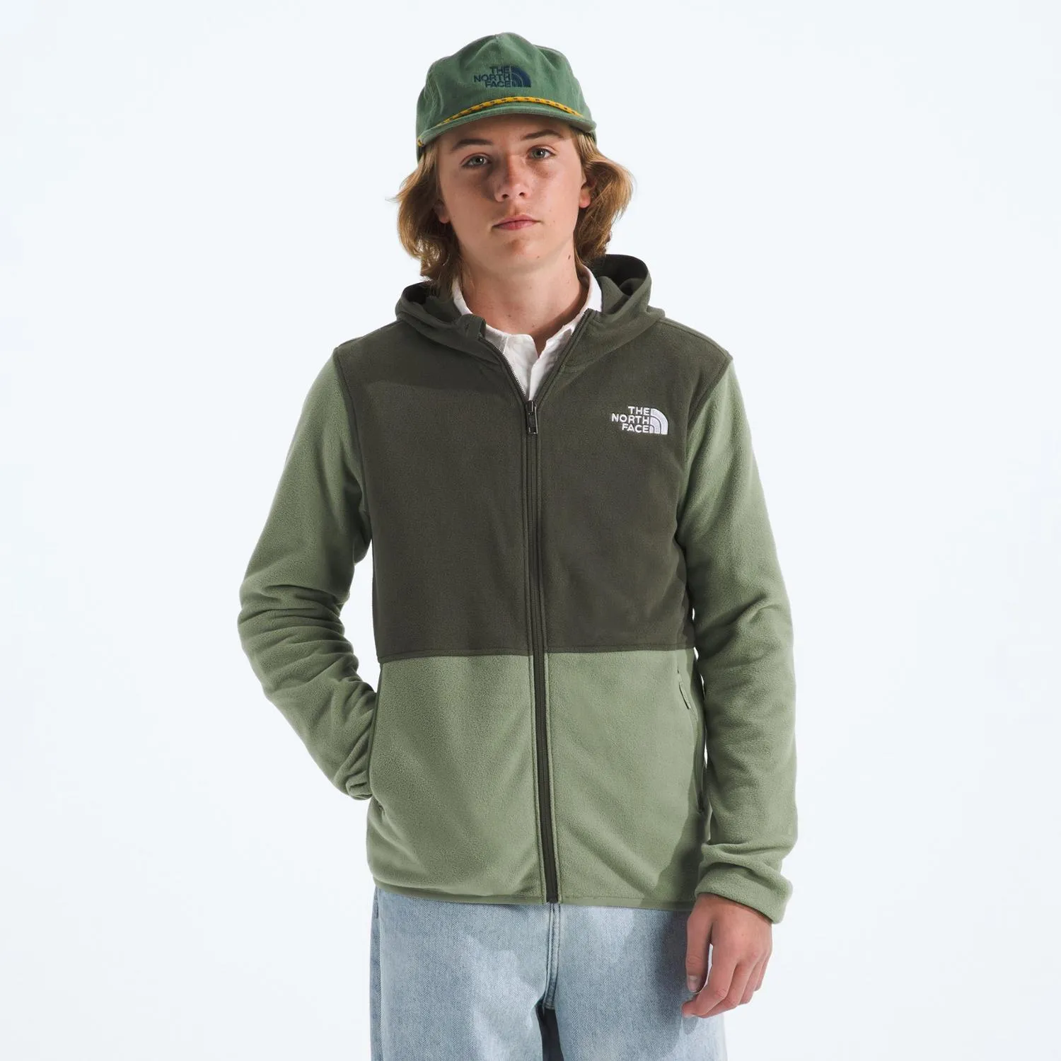 

Худи Glacier на молнии, для детей The North Face, Bark Mist/New Taupe Green