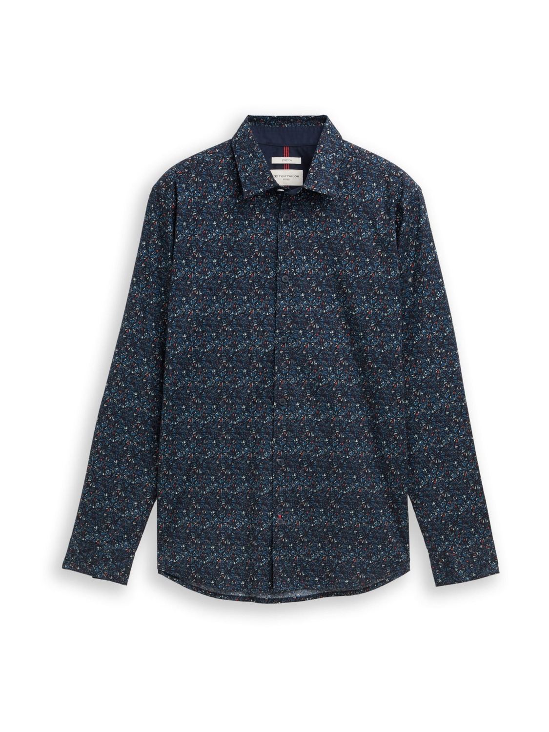 

TOM TAILOR Рубашка на пуговицах Slim fit в цвете Navy, Cyan Blue