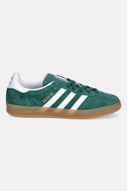 Детские замшевые кроссовки Gazelle Indoor Adidas Originals, зеленый — фото 2