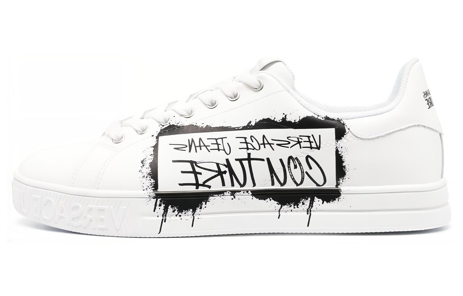 

Кроссовки VERSACE JEANS Couture Skateboarding Shoes Men Low-top White/Black, белый/черный