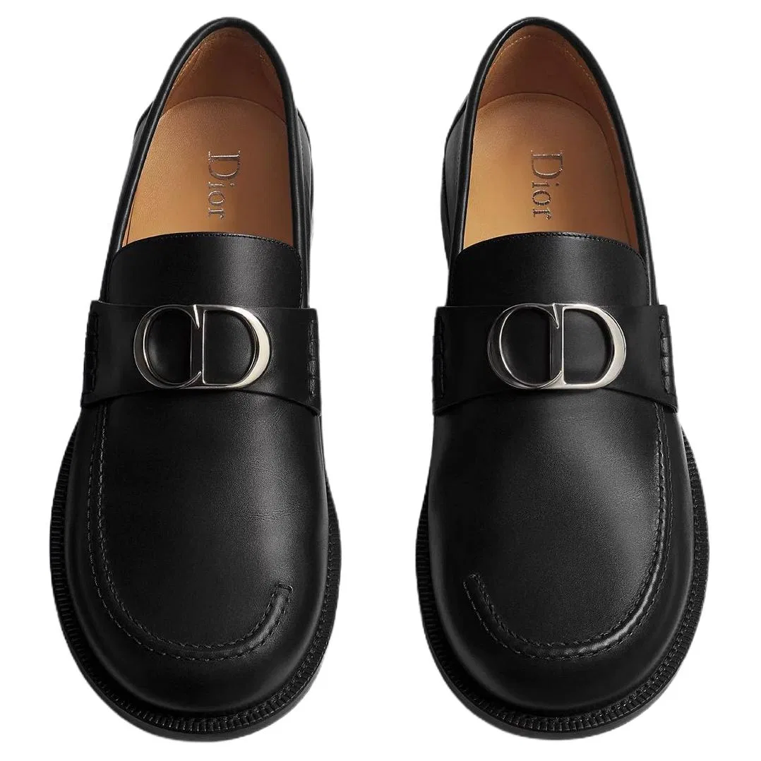 Лоферы кожаные DIOR Black — фото 4
