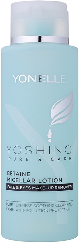 

Мицеллярная вода Yoshino pure&care с бетаином для интенсивного увлажняющего эффекта Yonelle, 400 мл