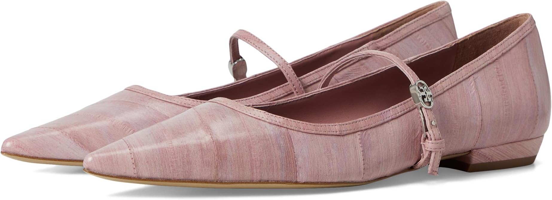 Балетки Tory Burch Double T Buckle Mary Jane, цвет Rosewood/Rosewood