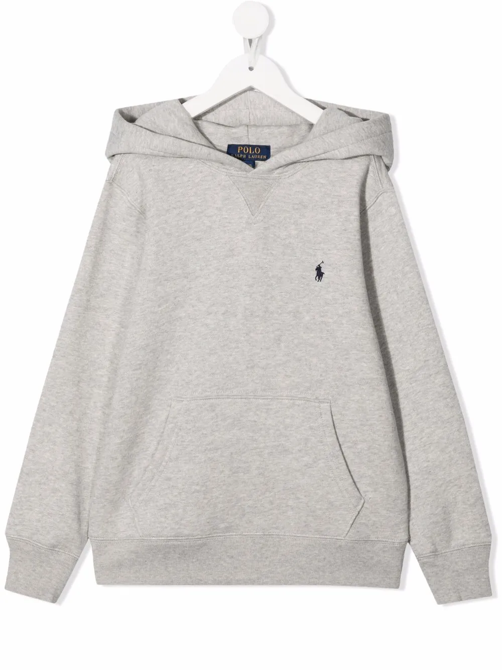 

Худи с логотипом Pony POLO RALPH LAUREN KIDS, серый