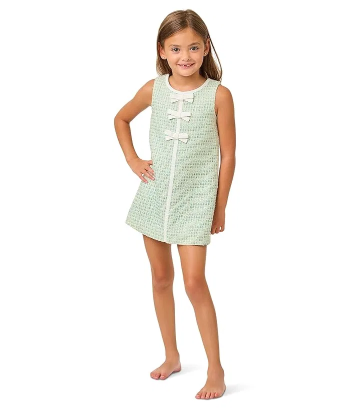 Платье A-line с бантами Mini Aria Shift Lilly Pulitzer Kids, Pistachio Macaron Alina