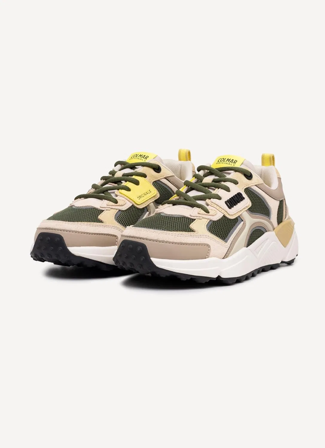 Кроссовки Colmar Unisex Garner Field Zapatillas, Military Green Warm Gray Lime — фото 2