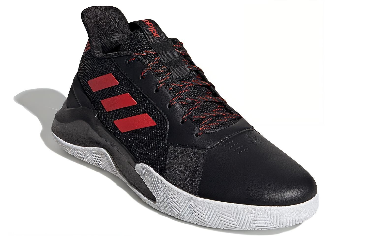 Runthegame винтажные баскетбольные кроссовки мужские низкие черные/красные Adidas — фото 3