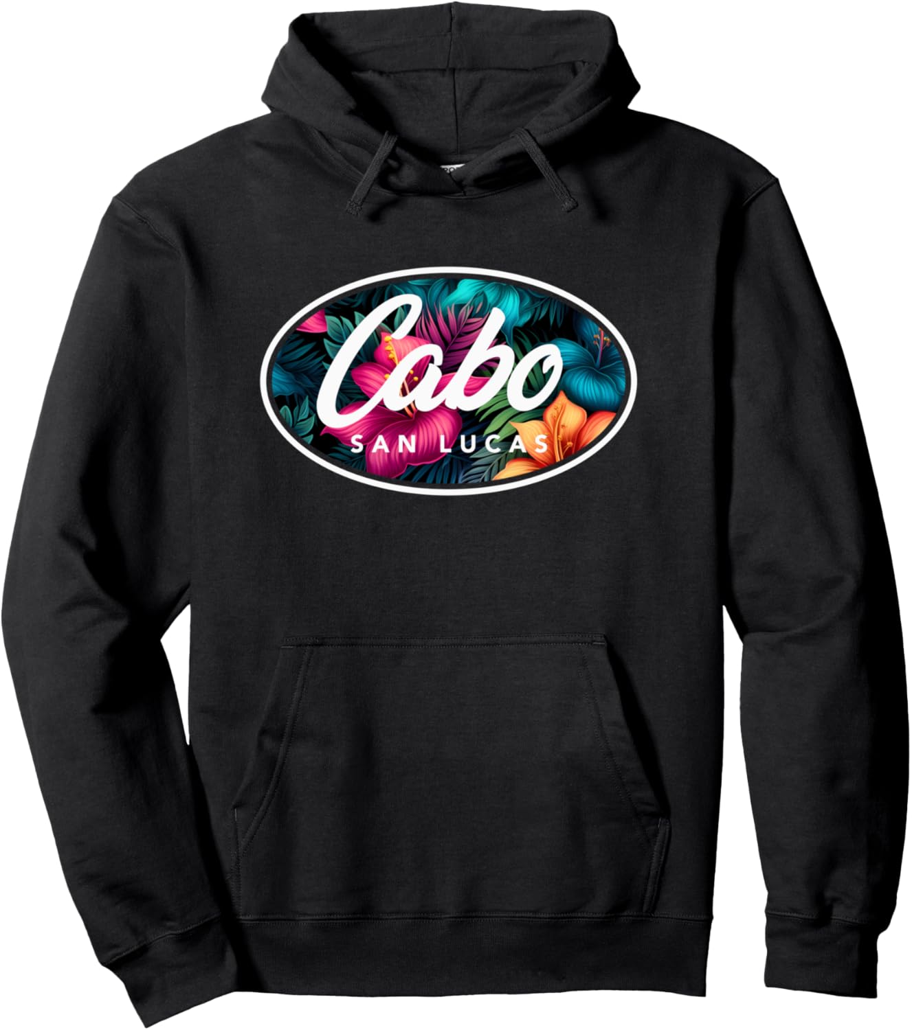 

Толстовка с овальной рамкой «Тропический цветок Кабо-Сан-Лукас» Utopia Sport Cabo San Lucas Shop, черный
