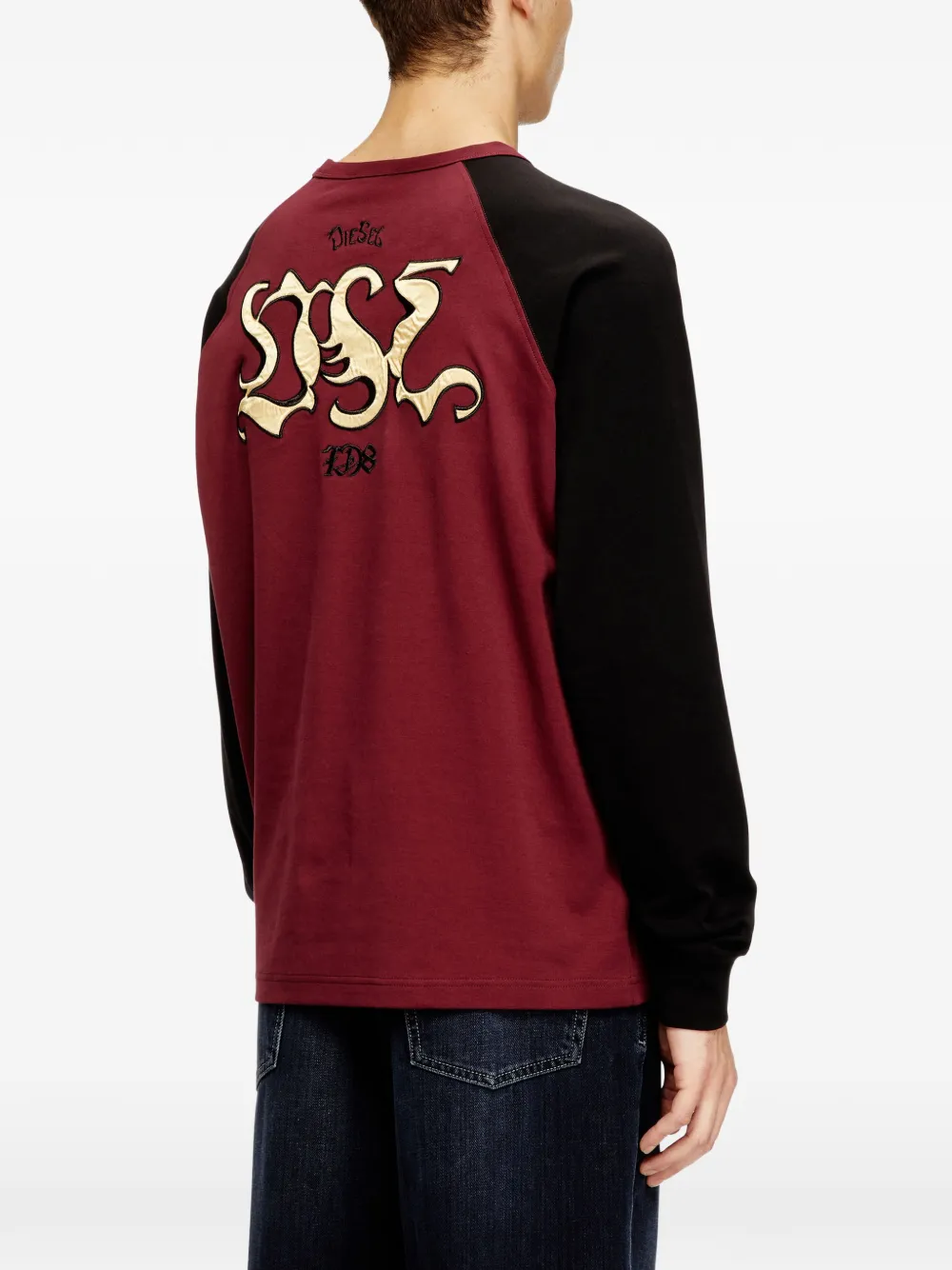 Футболка t-norm-ls-rag-cp с длинными рукавами DIESEL, красный — фото 4