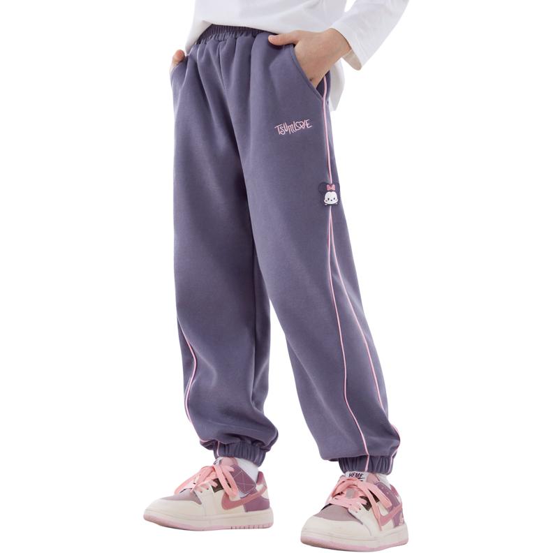 

Детские утепленные флисовые спортивные штаны для весны, осени и зимы Regular Disney, Violet[Regular Spring Fall]