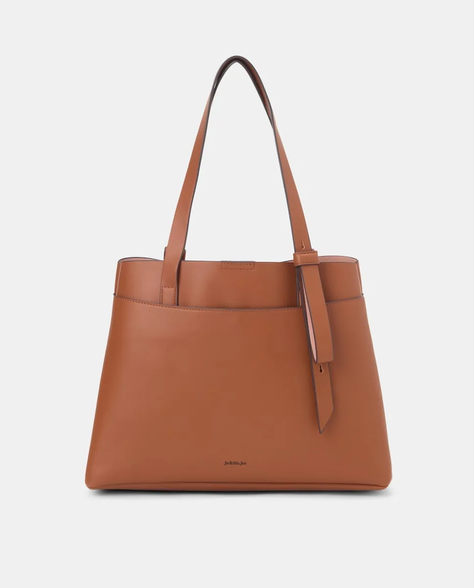 

Сумка-шоппер с картхолдером Jo & Mr. Joe, коричневый