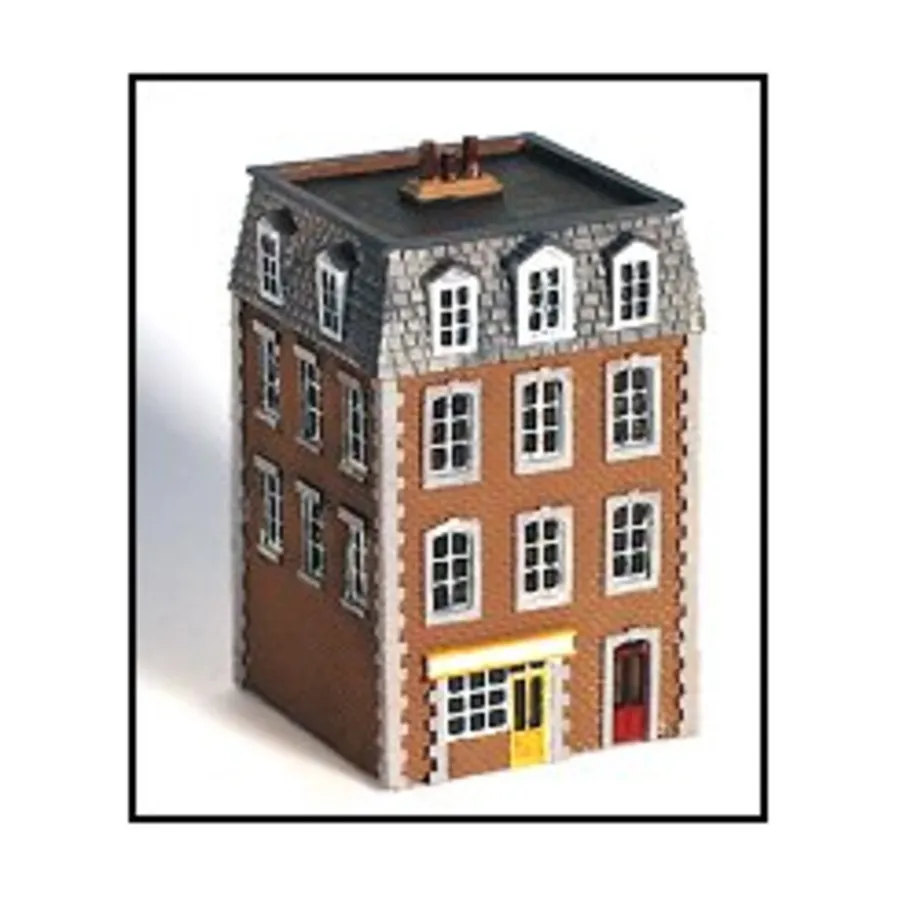 

Трехэтажный таунхаус с мансардной крышей, Terrain Maker Pewter Buildings & Books