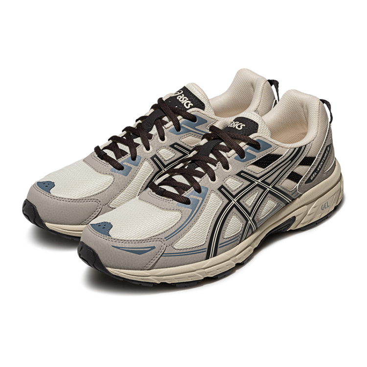 Gel Venture 6 Low top кроссовки для бега Unisex ASICS, milk белый/серый — фото 4