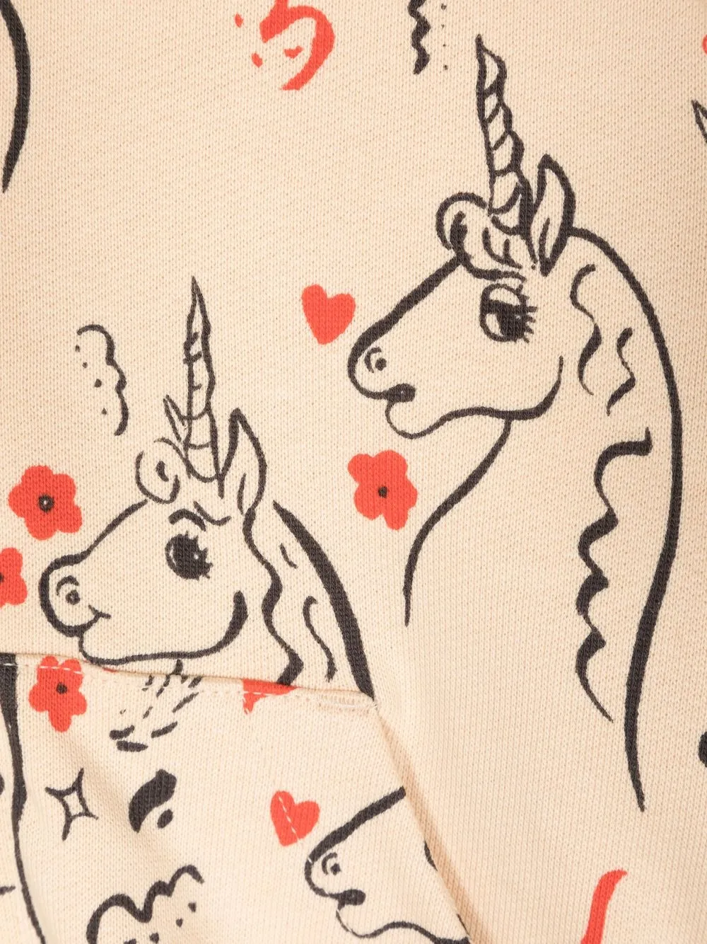 Худи на молнии с принтом Scottish Unicorns Mini Rodini, нейтральный — фото 3