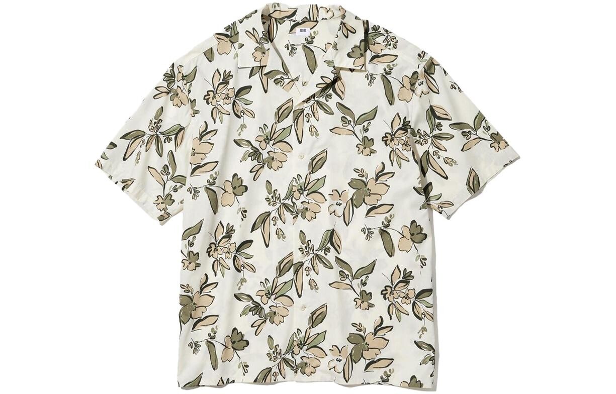 

Рубашка мужская молочно-белая Uniqlo, слоновая кость