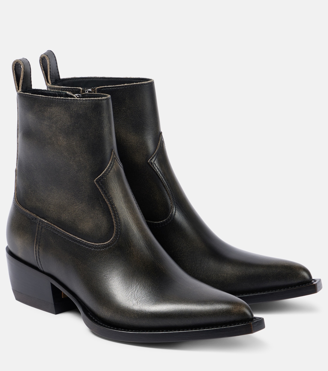 Кожаные ботинки до щиколотки Golden Goose, черный