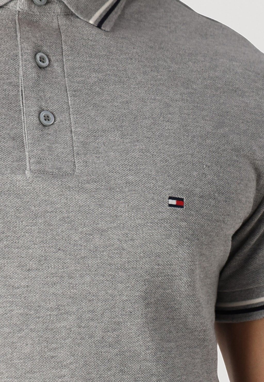 

Рубашка поло TIPPED SLIM FIT SEASONAL Tommy Hilfiger, серый