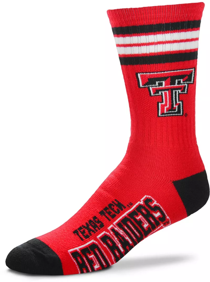 

Носки Deuce Crew с 4 полосками для босых ног Texas Tech Red Raiders For Bare Feet