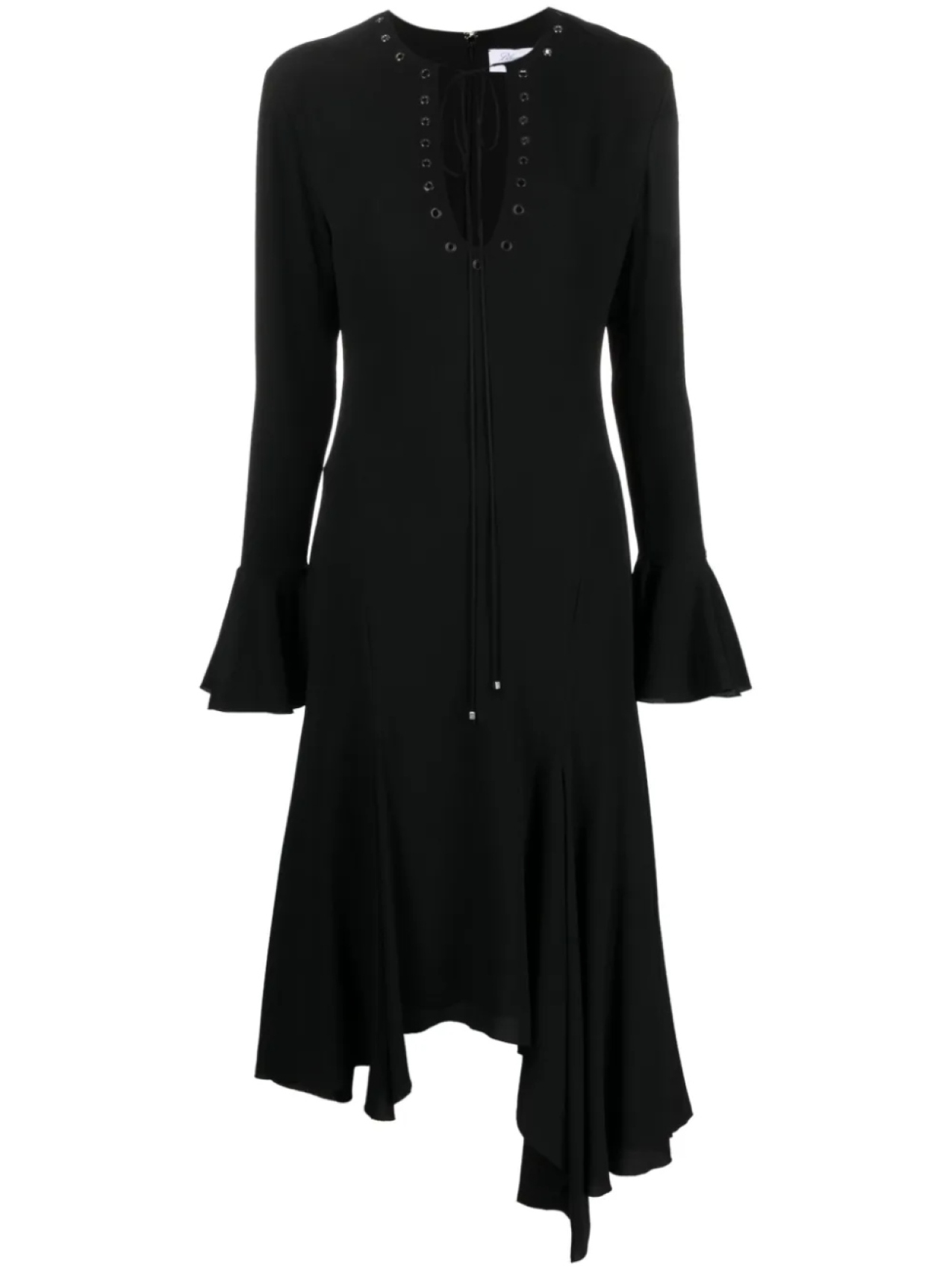 

Blumarine асимметричное платье с люверсами, черный