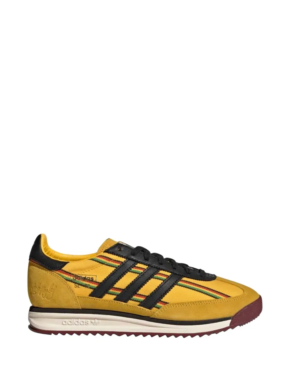 Кроссовки X Bob Marley SL72 RS в полоску adidas, желтый