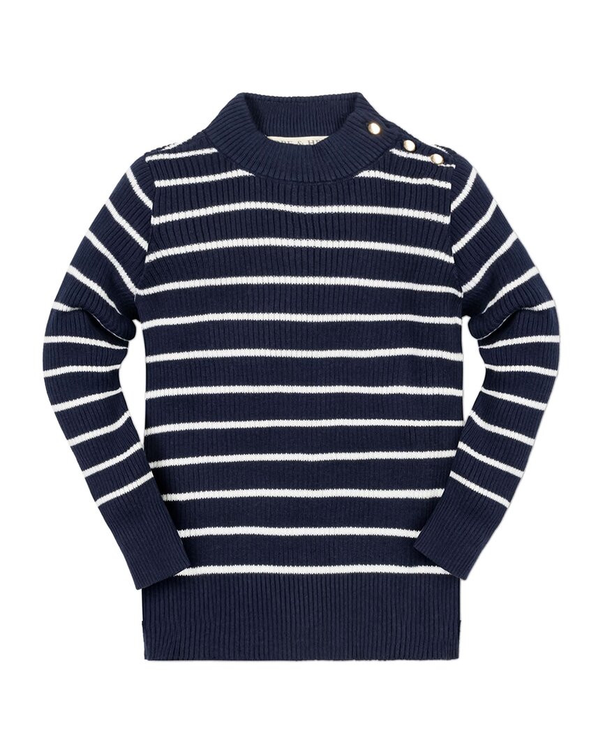 

Хоуп & Хенри свитер с воротником-стойкой из рубчатого трикотажа HOPE & HENRY, синий