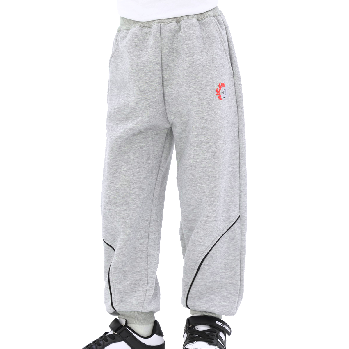 Детские вязаные спортивные штаны light heather gray Disney, серый — фото 4