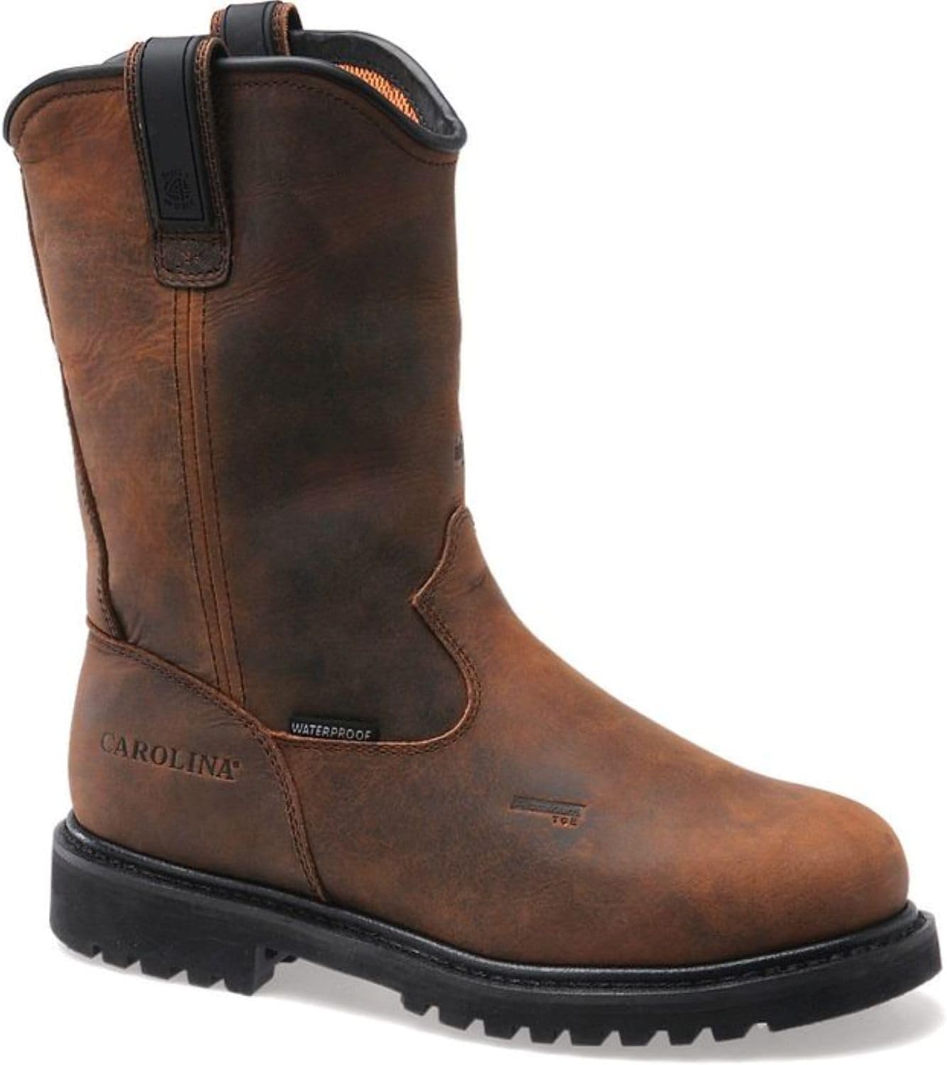 

Мужские рабочие ботинки Carolina Laser 10" с композитным носком, водонепроницаемые, с защитой от электрического разряда (EH), подошва из резины устойчивая к маслу и скольжению, коричневый