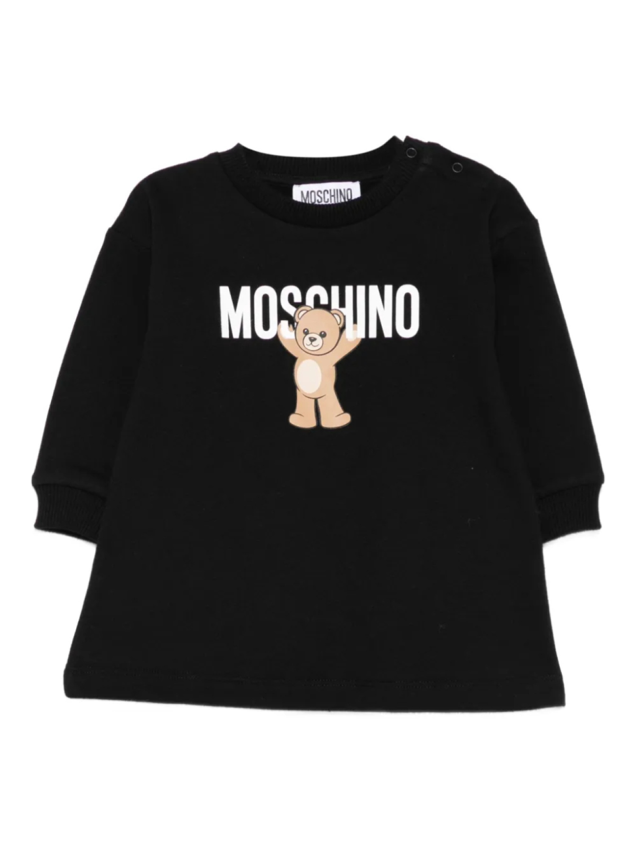 

Moschino Kids платье-толстовка с принтом Teddy Bear, черный