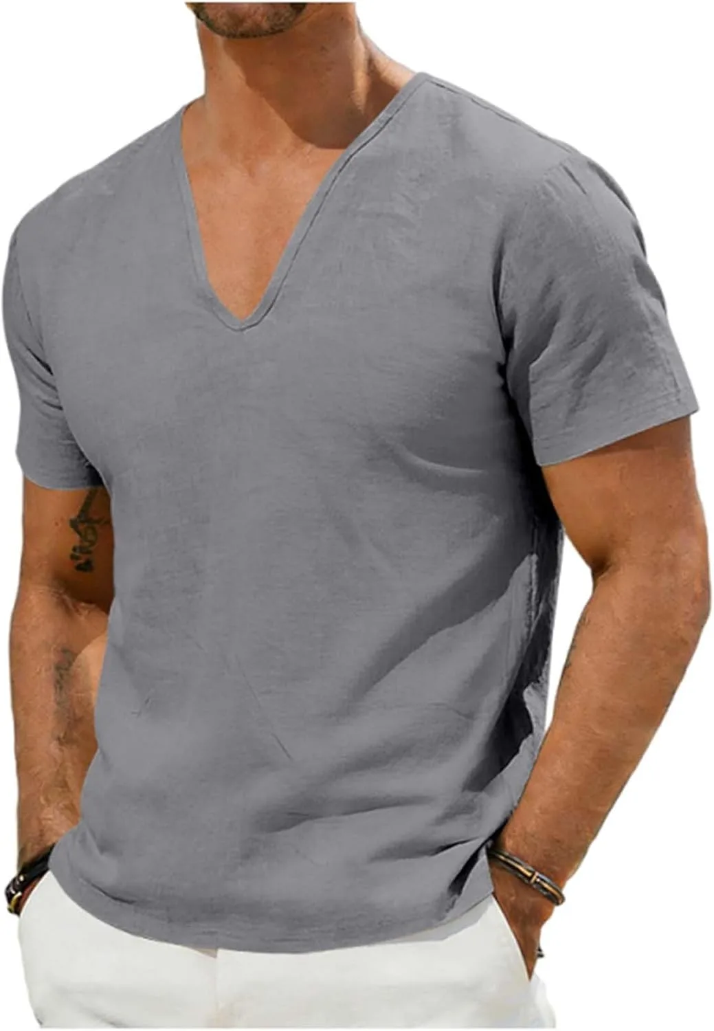 Мужская рубашка Casual Cotton Linen