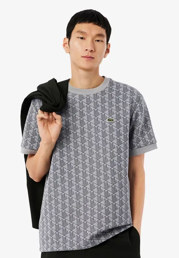 Футболка принтованная Lacoste Th1197_4Iw, вересково-серый/графит