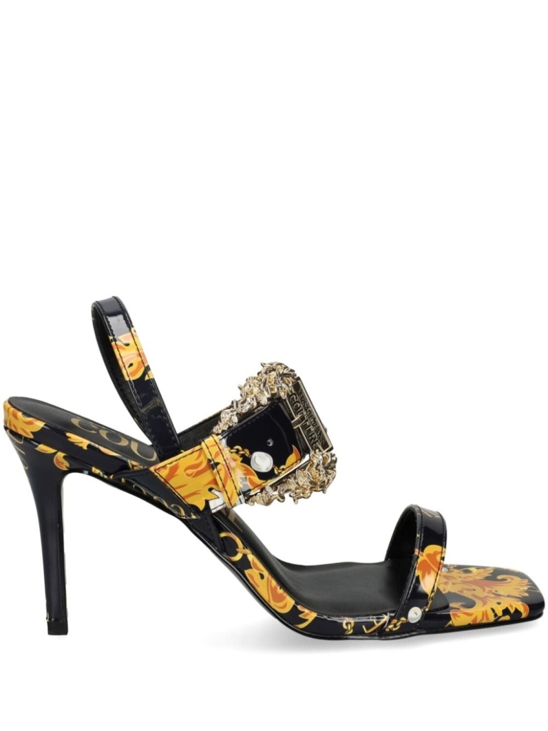 Versace Jeans Couture сандалии с пряжками, черный