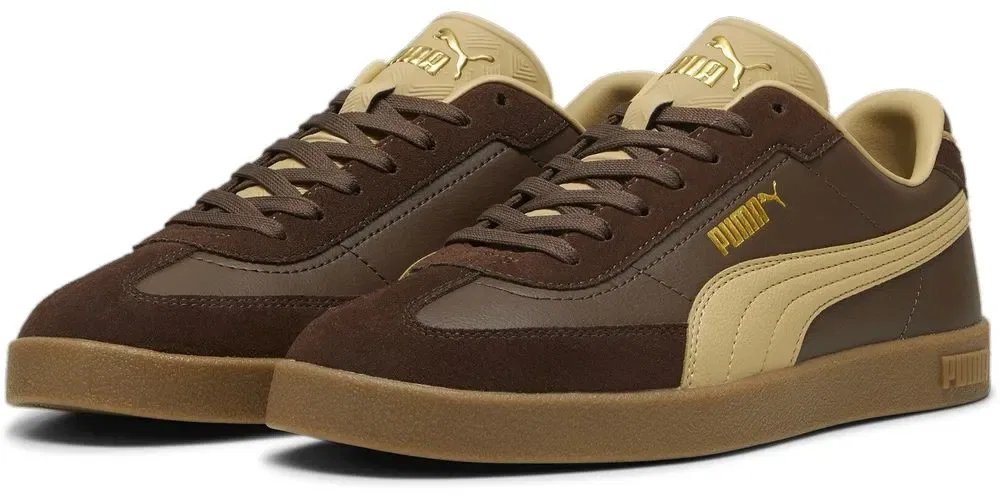 Кроссовки низкие из замши и кожи, Puma, коричневый