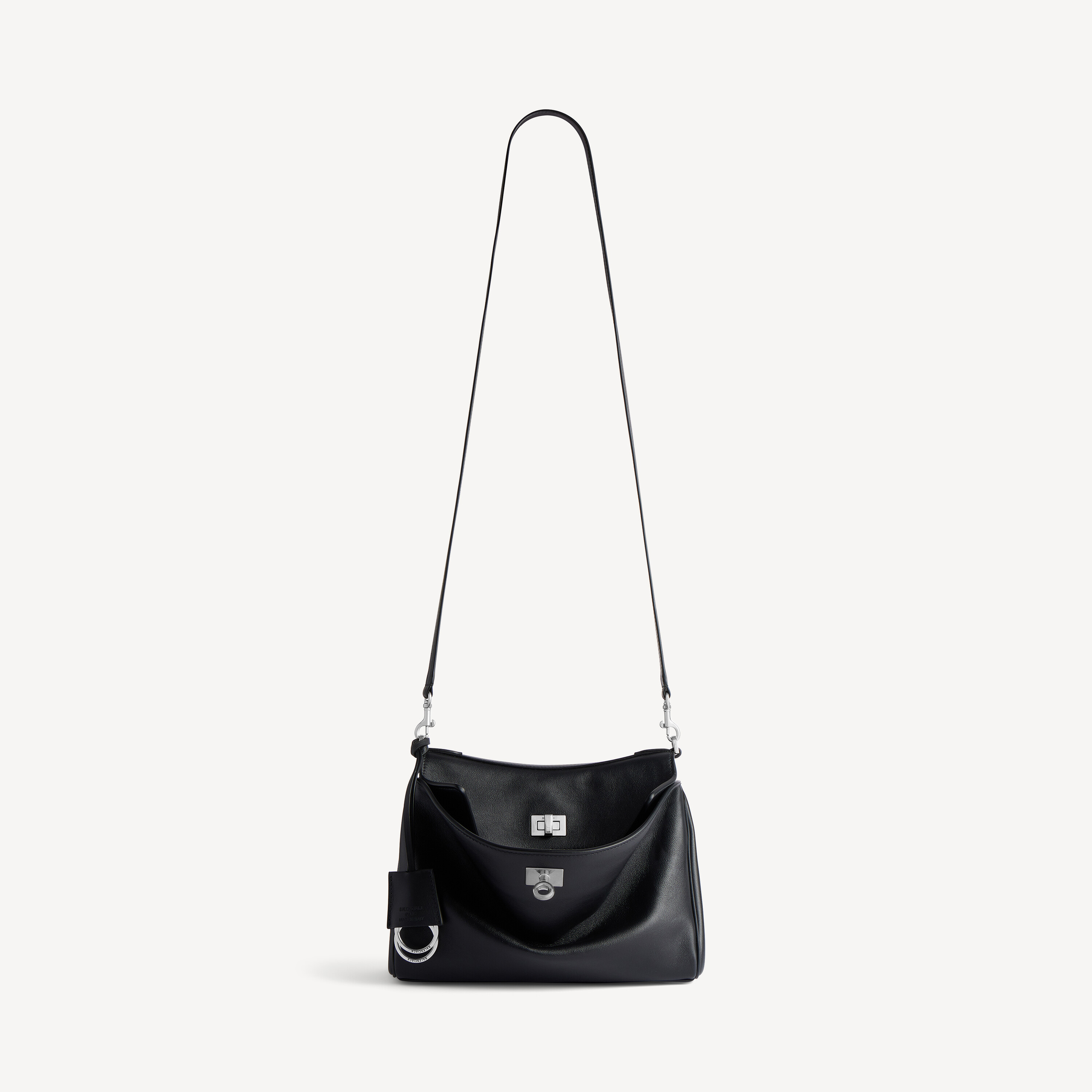 Мужская маленькая сумка-мессенджер rodeo в черном цвете BALENCIAGA, черный — фото 4