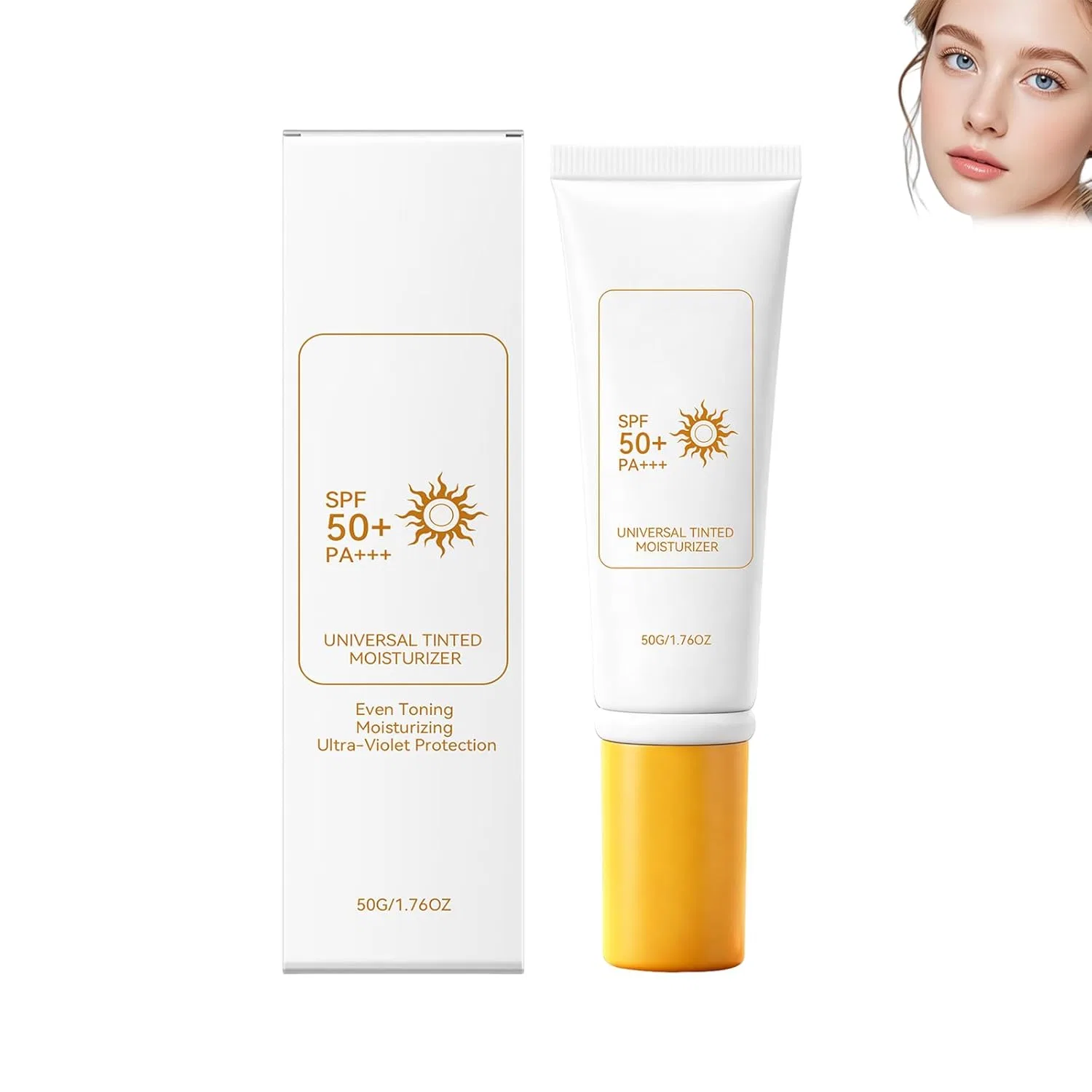 Тонирующий солнцезащитный крем для лица SPF 50 Generic, 1 Piece.
