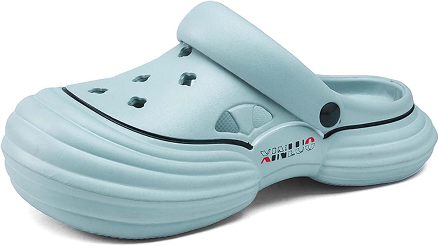 

Мужские и женские садовые туфли с толстой подошвой, удобной мягкой стелькой, поддержкой свода стопы, регулируемыми ремешками, сандалии, противоскользящие, быстросохнущие, для пляжа, спорта и водных видов Generic, синий