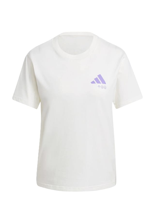 

Хлопковая футболка Adidas, цвет owhite