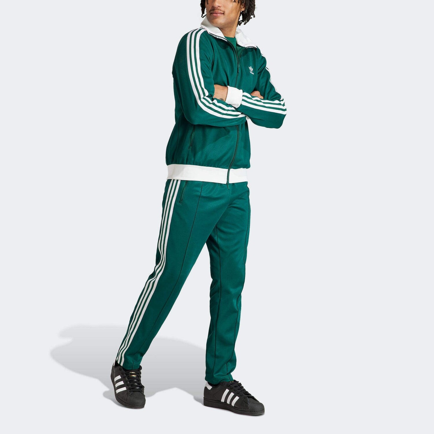 Adicolor Classics Beckenbauer Track Jacket Green Adidas Originals, зеленый — фото 2