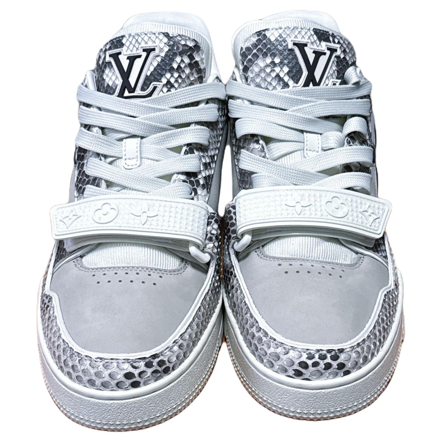 LOUIS VUITTON Тренировочные кроссовки low top для скейтбординга мужские gray white — фото 3