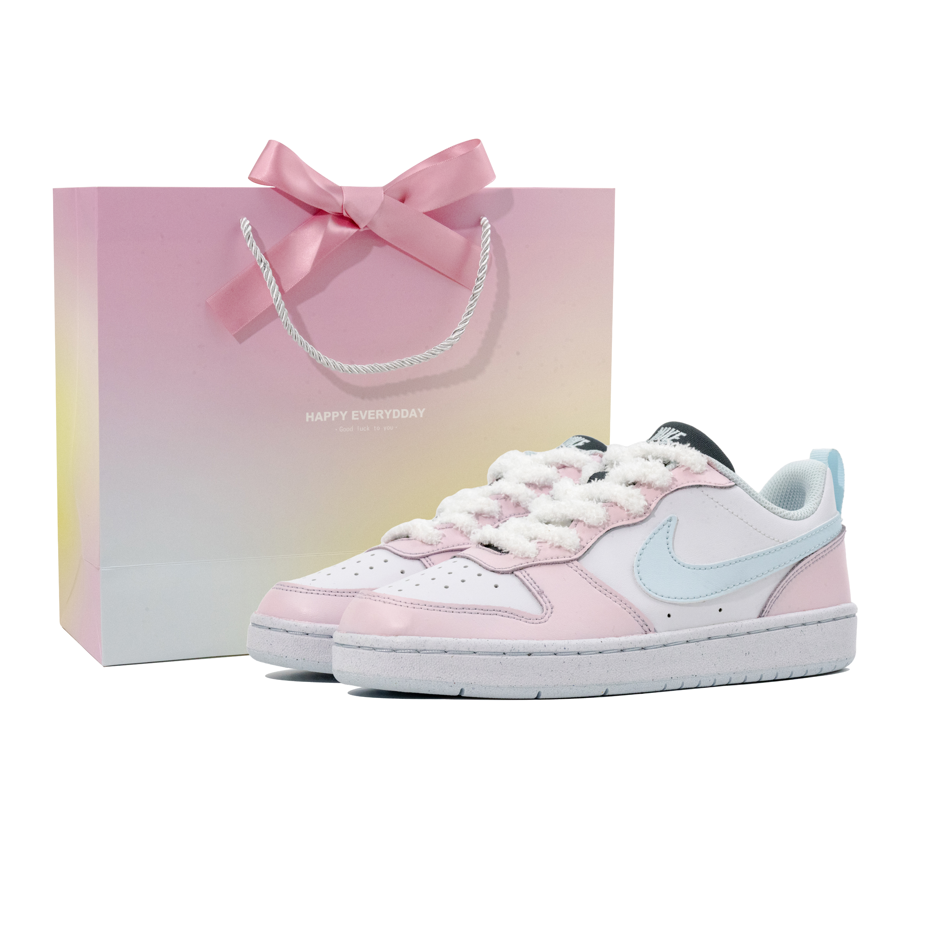 

Nike Кроссовки Court Borough Mint Berry с нескользящей подошвой, износостойкие, для детей и подростков