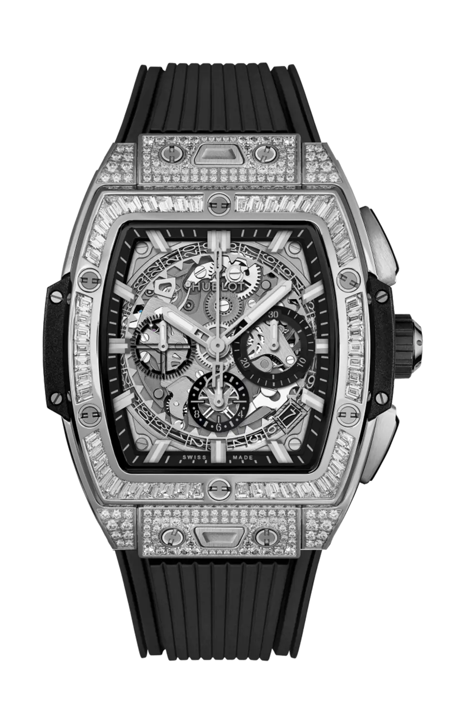 

Часы Hublot Spirit of big bang из титана с бриллиантами 42 мм