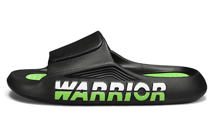 

Тихие тапочки Warrior Slide мужские черно-зеленые