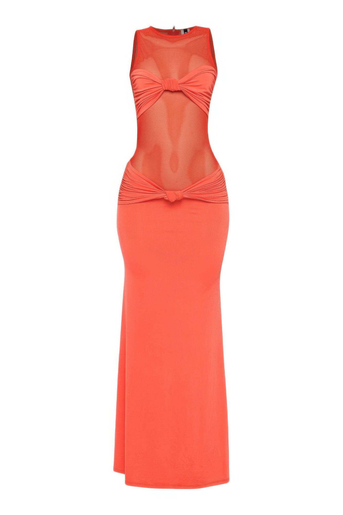 

Платье макси с контрастной сеткой Rube Truedames, оранжевый