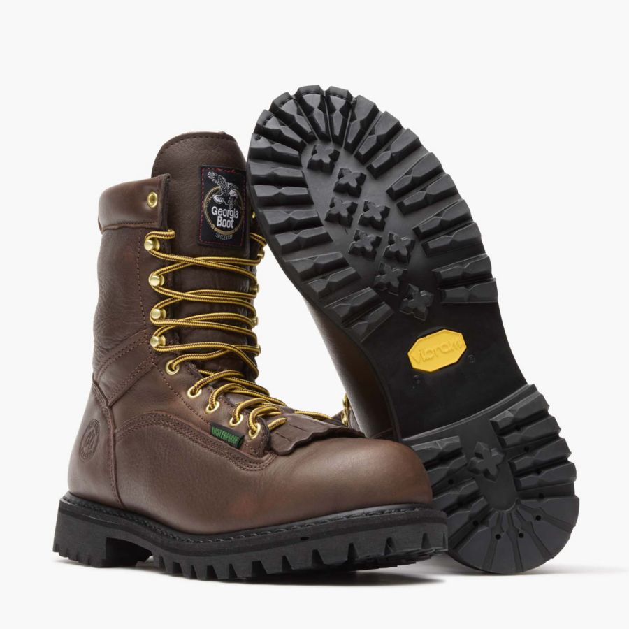 Мужские водонепроницаемые рабочие ботинки на шнуровке GEORGIA BOOT, Chocolate — фото 2