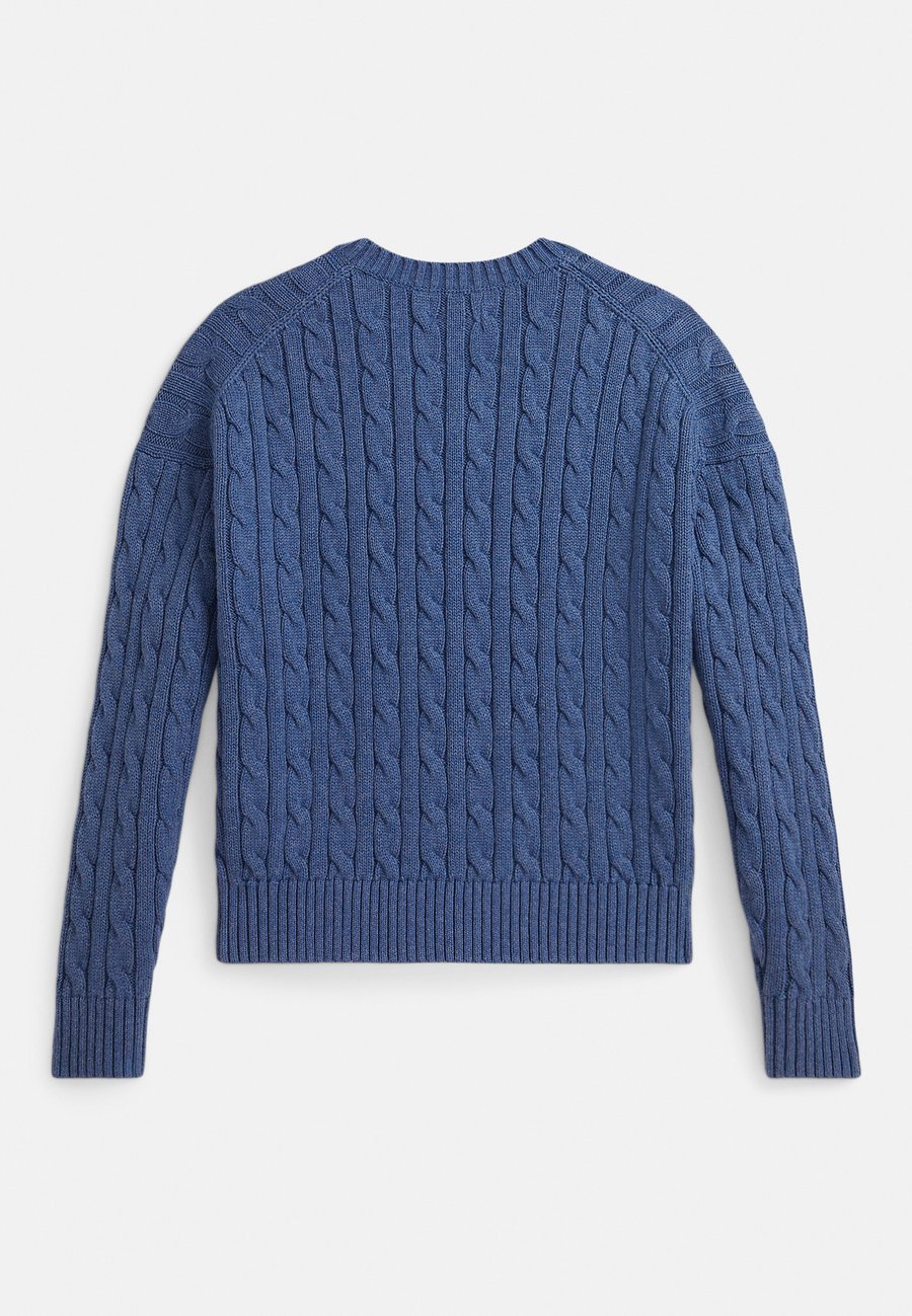 Джемпер Polo Ralph Lauren CABLE-KNIT COTTON V-NECK SWEATER 7-14Y, Royal Heather/Dark Blue — фото 2